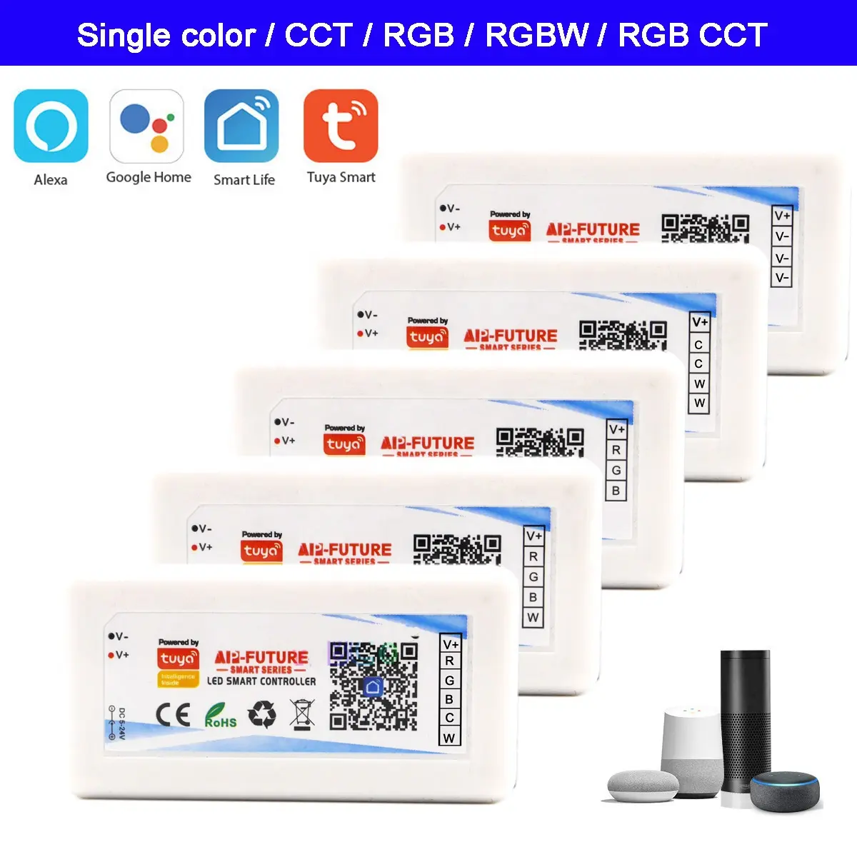 DC5V-24V تويا WIFI اللمس عن بعد تحكم الذكية الحياة APP التحكم الصوتي ل 5050 3528 COB RGB RGBW RGBCW LED قطاع الضوء الخافت