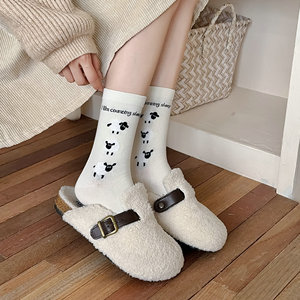 Calcetines Largos de Verano para Niñas, Diseño de Oveja, Ecológicos, Casuales, por Encima de la Rodilla, con Dibujos Animados - Product Image 1