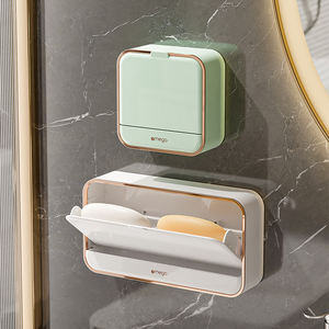 Caja <span class=keywords><strong>de</strong></span> Almacenamiento <span class=keywords><strong>de</strong></span> Pared <span class=keywords><strong>con</strong></span> Tapa, Organizador <span class=keywords><strong>de</strong></span> Baño Impermeable <span class=keywords><strong>de</strong></span> ABS para Artículos <span class=keywords><strong>de</strong></span> Aseo Pequeños y Esenciales <span class=keywords><strong>de</strong></span> Vanidad - Product Image 1