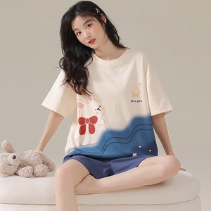 Pigiama Carino da Donna a Maniche Corte, Camicia da Notte, Set Pigiama per Ragazze - Product Image 3