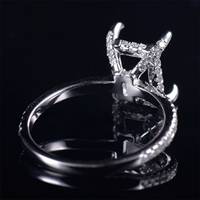 En gros, montures semi-montées pour bagues en or massif 10k 14k 18k avec diamant de laboratoire et moissanite, bijoux montés