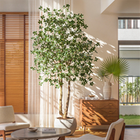 Arbre artificiel en ficus en plastique 150-210 cm, écologique, durable, résistant aux UV, feuilles réalistes, intérieur/extérieur, maison, bureau, jardin