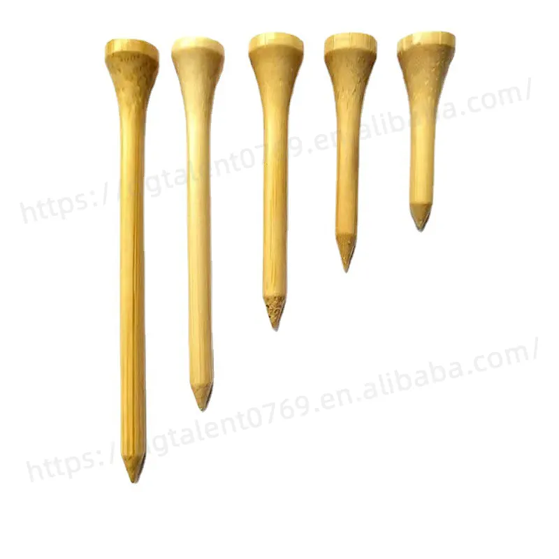 Tailai professionale professionale di bambù naturale Golf Tees durevole stabile professionale Tee sistema di riduzione di attrito lato Spin