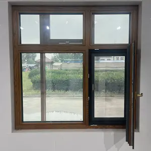 Finestre di inclinazione del telaio in legno con doppio vetro in alluminio a impatto isolato all'ingrosso
