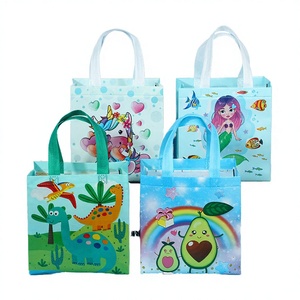 Bolsa de Regalo de Cumpleaños Infantil de Dibujos Animados, de 7 Pulgadas, Moderna, Ecológica, de Tela No Tejida, con Texto Impreso - Product Image 2