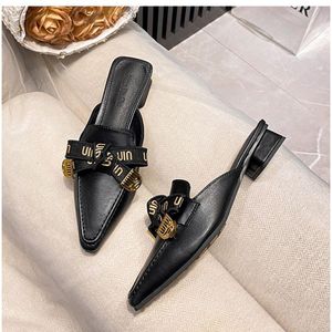 2.5CM New Color Elegante Chaussures Femmes Low <b>Mules</b> Loafer Women low Heels - Product Image 6