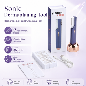 <span class=keywords><strong>Rasoir</strong></span> Dermaplane Rechargeable avec Batterie 150mAh pour Femmes, Rasage du Visage et Préparation au Maquillage - Product Image 1