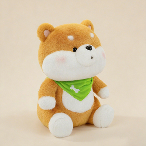 Peluche Kawaii de Shiba Inu con Pañuelo, Juguete de Peluche Suave y Esponjoso de <span class=keywords><strong>Cachorro</strong></span> <span class=keywords><strong>Akita</strong></span> con Bordado de Hueso, Regalo de Cumpleaños para Niños, Venta al por Mayor - Product Image 4