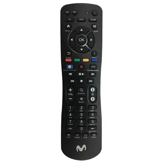 Original Black Movistar Universal Remote for STB TV VIDEO AUX 4 in 1 Remote in South America Market