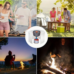 Réchaud à <span class=keywords><strong>gaz</strong></span> extérieur en alliage avec <span class=keywords><strong>pare</strong></span>-<span class=keywords><strong>vent</strong></span> Brûleur de cuisine de <span class=keywords><strong>camping</strong></span> Accessoire de cuisine en aluminium coupe-<span class=keywords><strong>vent</strong></span> - Product Image 4