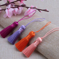 Flecos de borla de seda gorda corta de 5cm, borla de costura, borlas de llave para colgante DIY, accesorios de cortina embellecedores