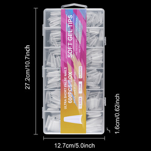 Nuevo Set de 600 Uñas Postizas Francesas Almendradas Stiletto Mate, Semi-Adhesivas, Ultrafinas, Resistentes a Rayones y de Larga Duración - Product Image 5