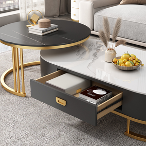 Modern Custom Italian Nordic Living Room Home Furniture Metal Decor <strong>Glass</strong> Top Luxury <strong>Coffee</strong> <strong>Table</strong> Stainless Steel Mdf Marble - Product Image 3