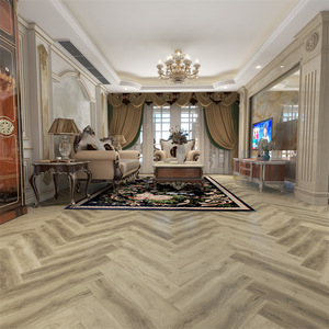 China 3,5mm 4mm 5mm 6mm 7mm 8mm Spc Pvc Vinilo Click Pisos Estilo de madera Herringbone Fabricante - Product Image 6