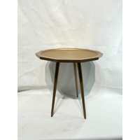 Table basse moderne élégante en bois massif avec structure en aluminium, design minimaliste, mobilier de salon, prix de gros, collection