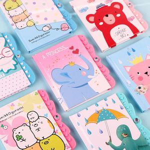 Agenda para Estudiantes con Candado, Encuadernación Térmica, 50 Hojas, Tapa Dura, Diseño de Dibujos Animados, Protección con Contraseña, Artículos de Papelería - Product Image 3