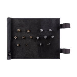 Tapis de dés <span class=keywords><strong>RPG</strong></span> noir enroulable comprenant un ensemble de métal bronze + fer - Product Image 3