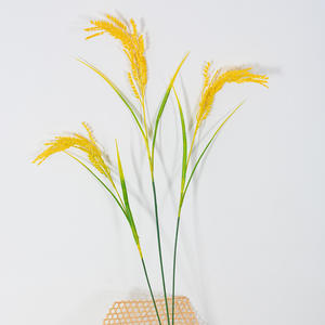 Produit de haute qualité Yaleen, plante artificielle en plastique à 3 tiges de riz, décoration moderne pour la maison, <span class=keywords><strong>fausse</strong></span> plante verte bon marché, articles de décoration persistante - Product Image 6