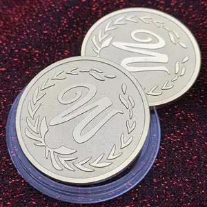 Koin logam Logo kustom sesuai pesanan, koin tantangan ukiran dua sisi 3D untuk koleksi