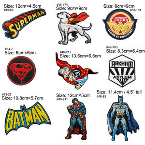 Patchs brodés <span class=keywords><strong>DC</strong></span> <span class=keywords><strong>Comics</strong></span> Superman, Batman, Wonder Woman - Appliques thermocollantes pour vêtements, sacs à dos, travaux manuels DIY - Product Image 1