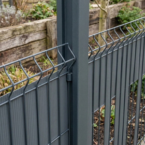 Clôture de jardin en treillis soudé en fer galvanisé <span class=keywords><strong>rigide</strong></span>, recouvert de PVC, courbé en 3D, avec base en <span class=keywords><strong>béton</strong></span>, hauteur 2,4 m, <span class=keywords><strong>pour</strong></span> la sécurité domestique, permanente - Product Image 4