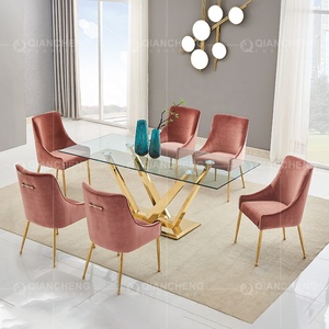 Ensemble <span class=keywords><strong>de</strong></span> table et <span class=keywords><strong>4</strong></span> chaises <span class=keywords><strong>de</strong></span> <span class=keywords><strong>salle</strong></span> à <span class=keywords><strong>manger</strong></span> en verre pour hôtel, restaurant, prix abordable - Product Image 4