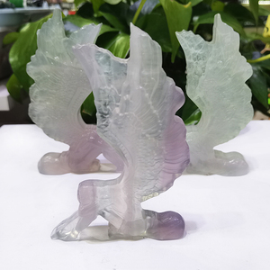 Tinh thể tự nhiên thủ công-Tay Chạm Khắc fluorite Cổ Tích bức tượng cầu vồng fluorite pha lê faerie cho món quà trang trí - Product Image 4