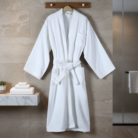 Albornoz de Hotel y Casa de Huéspedes 100% Algodón Terry - Grueso, de Algodón Puro, Suave, Absorbente, para Hombres y Mujeres