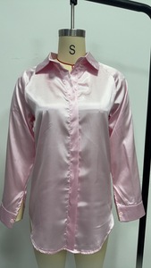 TKS 欧米風レディース長袖サテンシルクシャツブラウス＆シャツコレクション - Product Image 5