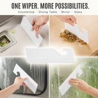Lame de balai de douche en silicone écologique réutilisable, raclette incassable pour le nettoyage du verre, de la douche, de l'évier, de la cuisine, des fenêtres et des miroirs