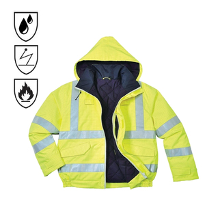 Certificat CE Haute Visibilité FRC Construction Minière Antistatique Résistant Au Feu FR Haute Visibilité Réfléchissant Hiver Travail <span class=keywords><strong>Veste</strong></span> de <span class=keywords><strong>Sécurité</strong></span> - Product Image 1