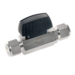 Robinet à bille manuel en acier inoxydable 1/2 po 3000 PSI, type flotteur, pour milieux corrosifs - Product Image 1
