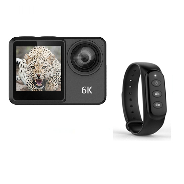 WiFi HD Wireless Action Camera Sports 6K Stabilization Touch Screen 30M Waterproof MicroSD Slow Motion Remote Control Bike 50MP
