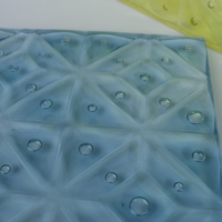 3D-geprägtes Diamantmuster getöntes dekoratives Glasblatt, farbiges gehärtetes Glas für Gebäudepartitionen und Heimdekoration