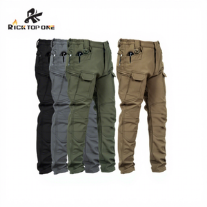 Pantalon Cargo ample multi-poches pour hommes <span class=keywords><strong>Hip</strong></span> Hop pantalon cargo en polyester avec logo personnalisé pour hommes - Product Image 1