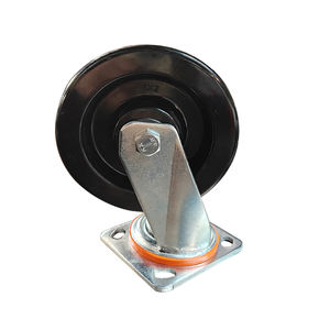 Ruedas Giratorias Industriales Resistentes al Calor <span class=keywords><strong>de</strong></span> 6 Pulgadas, Ruedas <span class=keywords><strong>de</strong></span> Poliéster Negro para Trabajo Pesado, Aptas para Altas Temperaturas - Product Image 2