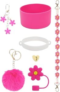 Bouilloire d'eau portable en acier de qualité alimentaire 40OZ pour fille avec cordon de transport et accessoires en gel de silice, idéale pour la décoration - Product Image 3