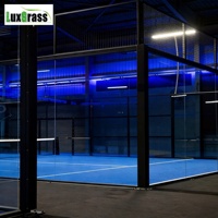 Canchas de Pádel Panorámicas Interiores LUX Premium de 20 * 10M, Estándar, con Marco Negro Resistente, Versión Personalizada