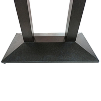 Base de table rectangulaire à double colonne en fonte personnalisable, disponible en plusieurs tailles