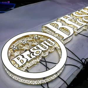 Letrero LED Perforado de Acero Inoxidable Personalizado, Letrero Luminoso con Orificios para Fachada de Tienda, Logotipo Iluminado con Letras Acrílicas, Señalización Comercial - Product Image 2