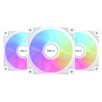 Refroidisseur liquide pour jeux COOLLEO ICE CORE VISION 360 WH ARGB à roulement fluide pour boîtier d'ordinateur Intel LGA115X/1200/1700/1851 AM4/AM5