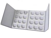 Boîte de rangement et de présentation personnalisable en cuir PU noir et EVA blanc pour 12 à 24 échantillons de verres de lunettes optiques – Vente en gros