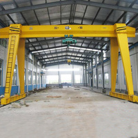 MH Type Single Girder Gantry Crane 5t 10t 12t 16t 20t 35ton Kecepatan yang Dapat Disesuaikan dengan Hoist Tali Kawat Listrik untuk Barang-Barang Kecil