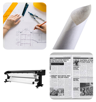 Rollo profesional de 90g, tamaño A1, paquete de abrigo, papel de plóter de cámara