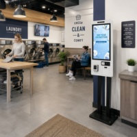Kiosque de paiement en libre-service pour laverie automatique avec lecteur de carte IC et impression thermique directe pour la gestion des entreprises de blanchisserie 24h/24 et 7j/7