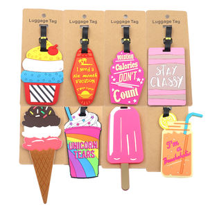 Étiquette de bagage de Golf en Silicone souple, en Pvc, lettre, accessoires de voyage, animaux de dessin animé, étiquettes de bagages vierges personnalisées - Product Image 2