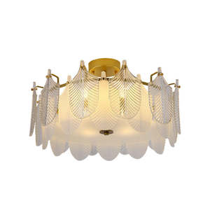 Lámpara de araña montada en superficie de nuevo diseño, dormitorio, sala de estar, cubierta de pantalla de vidrio esmerilado, lámpara colgante de techo - Product Image 5