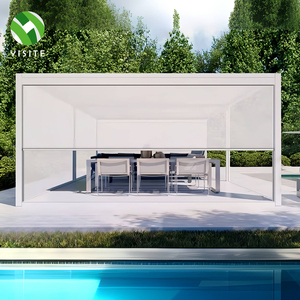 Stores occultants motorisés extra larges en métal, coupe-vent, à fermeture éclair, design moderne <span class=keywords><strong>pour</strong></span> <span class=keywords><strong>jardin</strong></span> et gazebo - Product Image 2