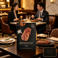 Impression de livrets promotionnels personnalisés pour steaks, carton couché duplex 275 g/m², recto-verso, couleur intégrale, reliure parfaite pour hôtels de luxe