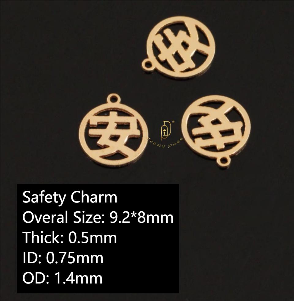 12 Gold Filled Safety Charm